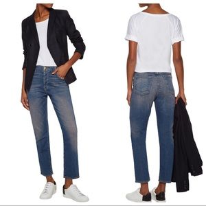 CURRENT/ELLIOTT cropped mid-rise slim-leg jeans